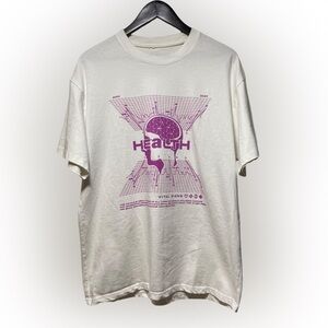 Atmos T Shirt Mens Size Large White Health Graphic Japan Casual Short Sleeve